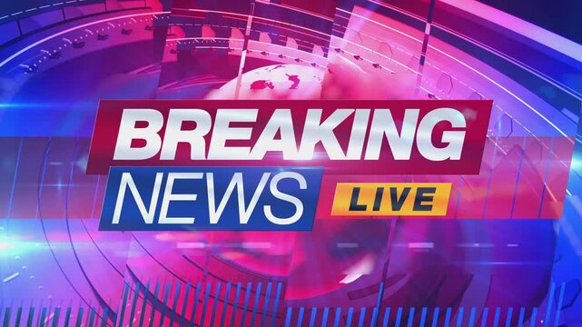 Breaking News Reveal Loop with Globe and Animated Graphics