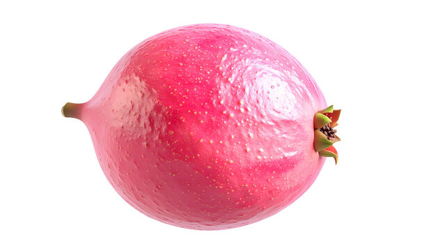 Ripe red guava fruit isolated on black tropical freshness nutritious healthy food