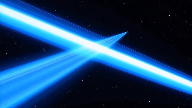 Cosmic blue light beams in space representing Generative AI and Creative Energy
