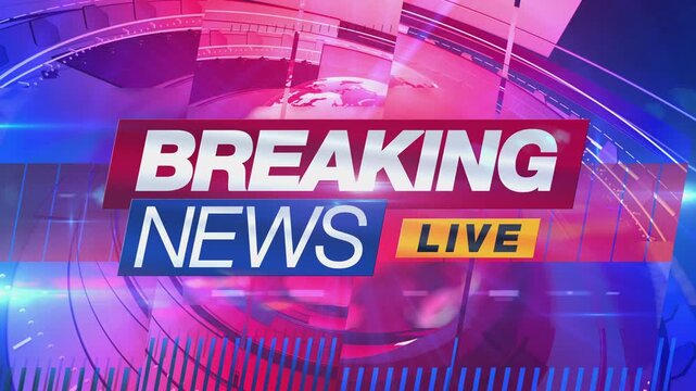 Breaking News Reveal Loop with Globe and Animated Graphics