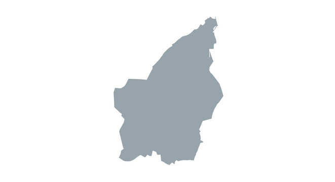 A simple light blue silhouette depicting the geographical outline of the country of lesotho high quality