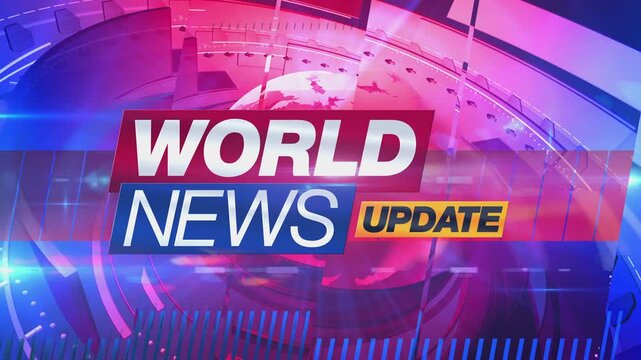 Breaking News Reveal Loop with Globe and Animated Graphics