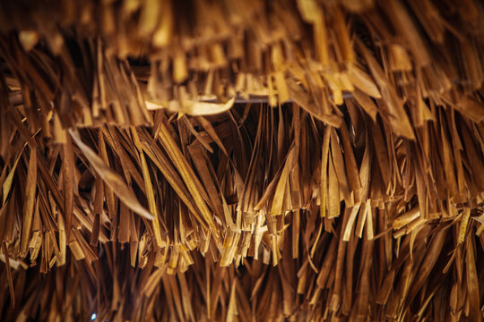 Straw tiki roof detail