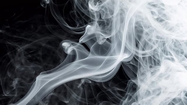 swirling smoke against black background for Digital Transformation and Cyber Infrastructure