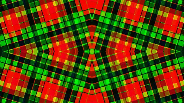 Abstract Red and Green Plaid Geometric Pattern Backdrop