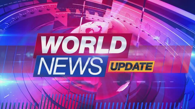 Breaking News Reveal Loop with Globe and Animated Graphics