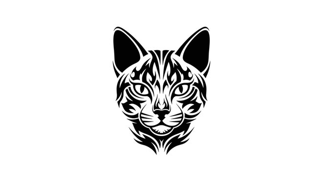 Black and white tiger face.