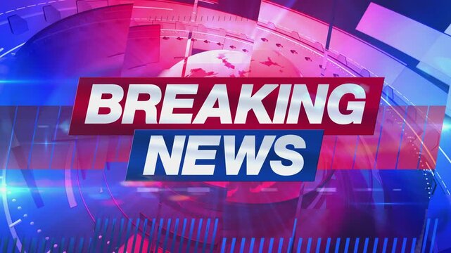 Breaking News Reveal Loop with Globe and Animated Graphics