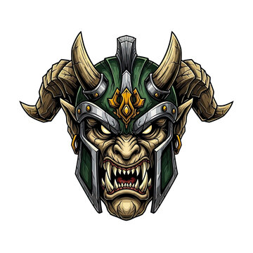 Horned Demon Creature Digital Illustration