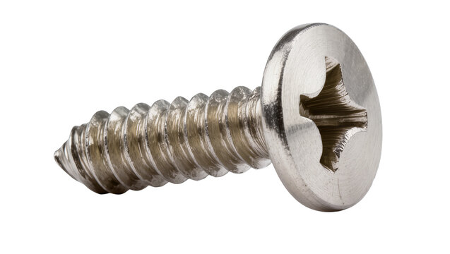 Silver Phillips Head Screw with Sharp Threaded Shank