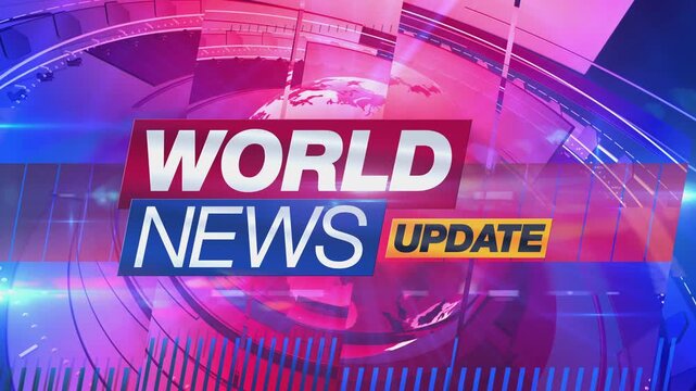 Breaking News Reveal Loop with Globe and Animated Graphics