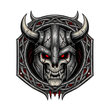 Horned Demon Creature Digital Illustration