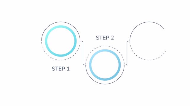 Banking service infographic 4-step template animation. Financial management. Sequence options 4k video. Animated blank diagram visualization. Process layout empty design element.