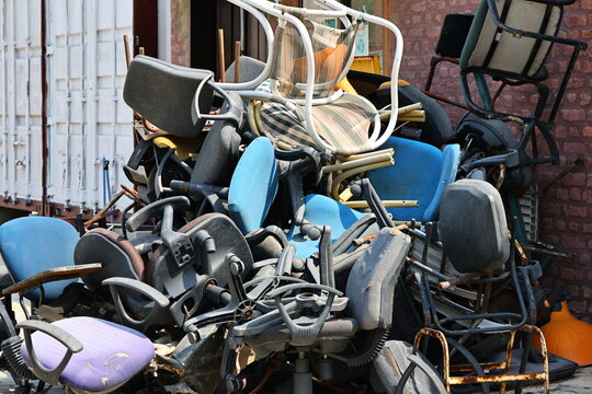 Groups of Broken Chairs useless 