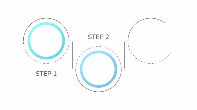 Business plan infographic 3-step template animation. Business plan infographic for a successful business strategy. Suitable for presentations, reports, marketing materials, and business publications.