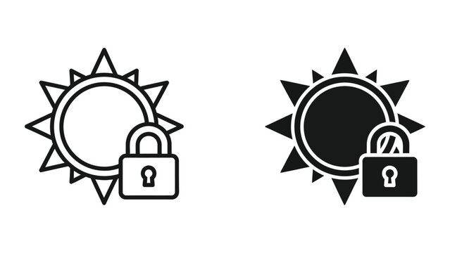 Symbolic representation of solar energy security and protection