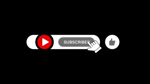 Like Share Subscribe Youtube Notify buttons with alpha transparent background