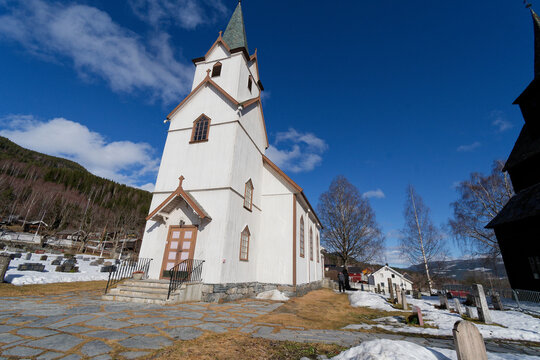 Stavkirke (&eacute;glise en bois debout) de Torpo, en norvege