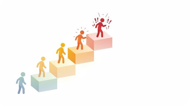Exposure Therapy Hierarchy Illustration - Facing Fears and Systematic Desensitization Steps
