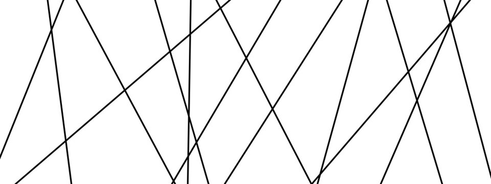 Chaotic diagonal line composition with thin straight strokes. Minimal bg for advertising, covers.