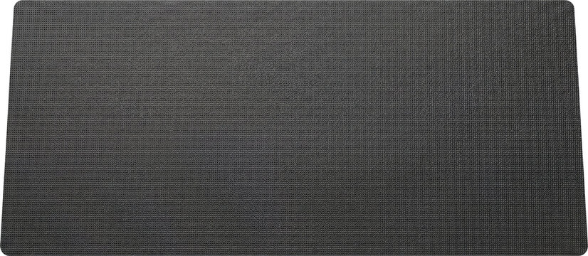 Black textured yoga mat isolated on transparent background