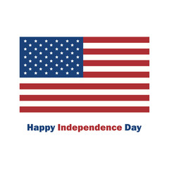 Fototapeta premium American flag with happy independence day in USA