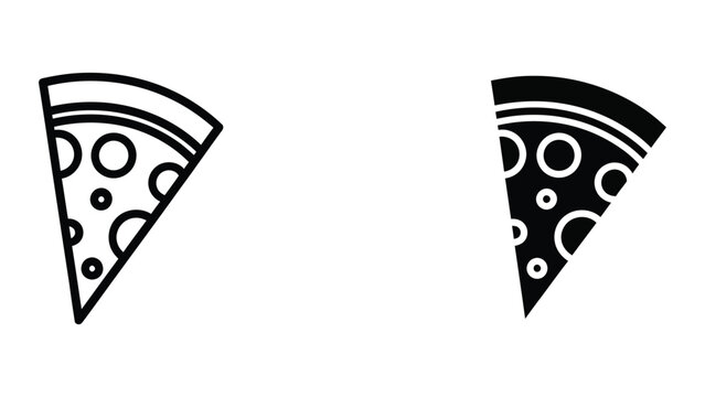 Contrasting styles of black and white pepperoni pizza slices