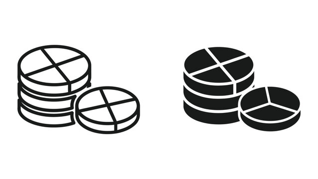 Comparison of empty and filled segmented circular stacks and slices