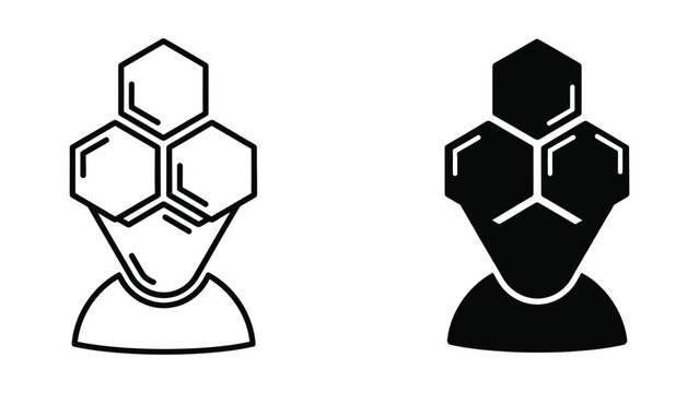 Contrast between chemical structure representations of phenanthrene in line and filled styles