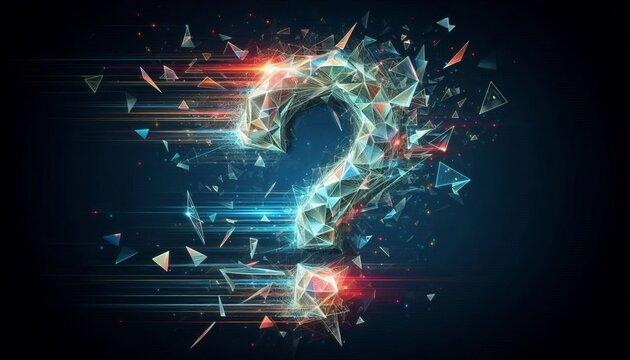 Abstract background, question symbol, illustration, technology