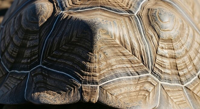 Close-up Texture of a Giant Tortoise Shell