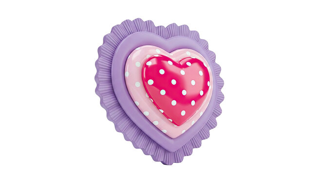 Layered Heart Decoration with Polka Dots
