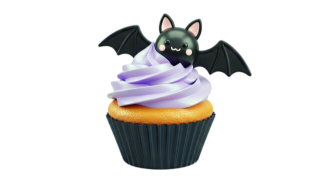 Cute Halloween Bat Cupcake