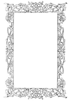 Decorative black border design with intricate patterns