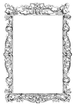 Decorative floral border design element