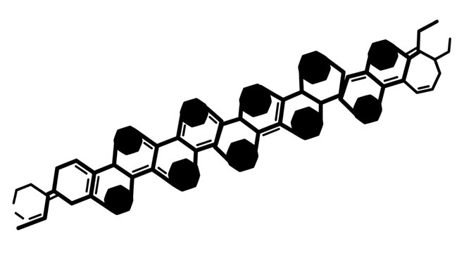 Drawn Molecular Structure of Polycyclic Aromatic Hydrocarbon