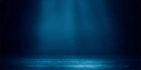 An abstract deep blue ocean texture background with dark waves and motion illustration under moonlight © Pixel Art