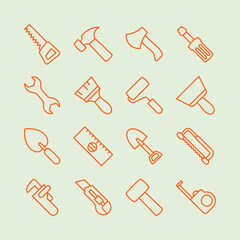 Obraz premium Carpentry Tools artful trendy stylish design gorgeous vector Illustration colorful background