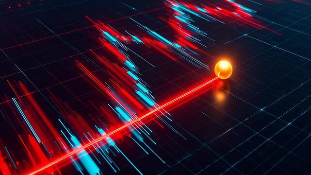 Abstract digital data visualization for Digital Transformation and Cyber Infrastructure