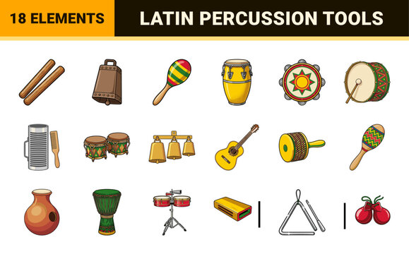 Latin Percussion and Rhythm Instrument Set
