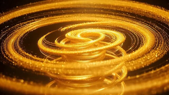 Golden spiral light pattern representing Generative AI and Creative Energy