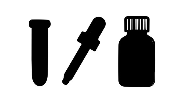 Bottle silhouette with barcode topline on black background