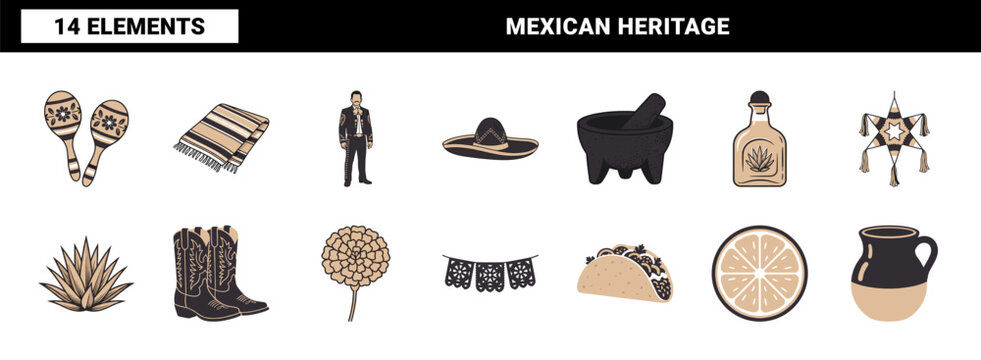 Mexican Heritage and Culture Element Set