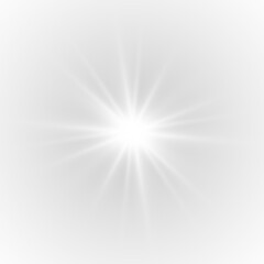 Obraz premium Bright PNG star burst radiates sharp glowing rays outward. Soft glitter haze creates dreamy atmospheric depth. Perfect modern festive visuals.