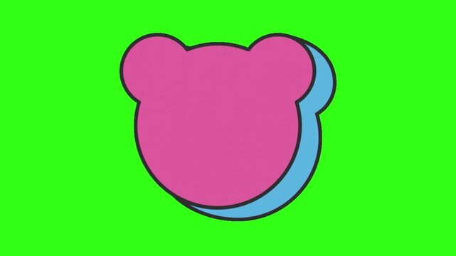 Bear head shape motion animation 