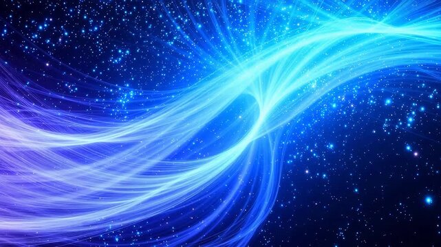 Abstract blue light streaks in space representing Generative AI and Creative Energy