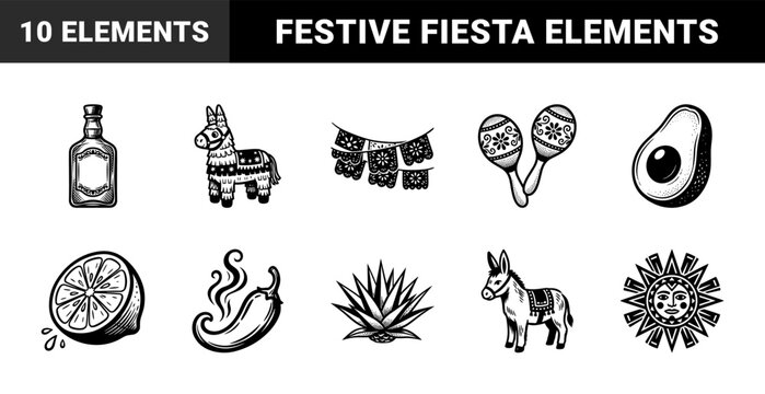 Mexican Fiesta Celebration Elements