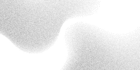 Fototapeta premium Abstract grunge noise texture overlay with fine grains isolated on white background, subtle particle dispersion, vector design