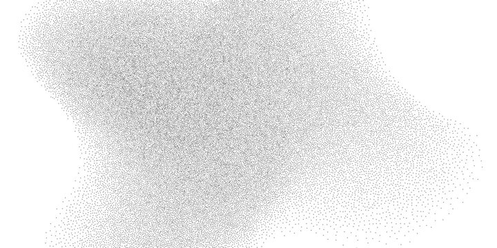 Creative grunge noise texture overlay with fine grains isolated on white background, abstract grain mesh composition, vector creative background