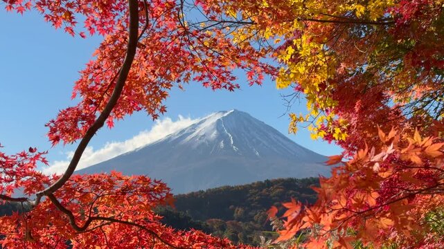 Mount Fuji in autumn season, Yamanashi Prefecture, Japan
